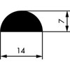 Profil demi-rond NR 14x7mm